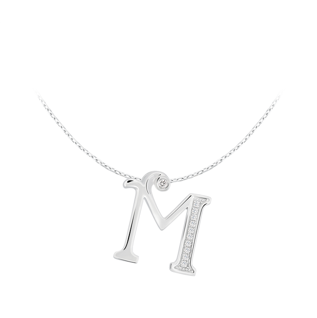 kalung berlian inisial